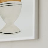 "The Humble Egg" - Art Print in porcelain gray by Monica Loos - Frame Close-up