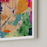 "In Seventh Heaven" - Art Print in Emerald Turquoise by Stephanie Lessing - Frame Close-up