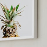 "Pining for Pineapple" - Art Print in pineapple green by Joni Tyrrell - Frame Close-up