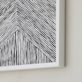 "Carved" - Art Print in Grey by Emily Kariniemi - Frame Close-up