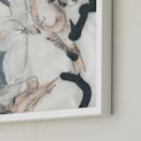 "Southern Cotton Series 4" - Art Print in Pink and Grey by Angela Simeone - Frame Close-up