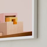 "Urban Desert Series 3" - Art Print in Soft Earth Tones by Lisa Sundin - Frame Close-up