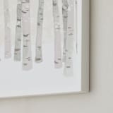 "Birch Woods in Winter" - Art Print in Ivory by Shannon Chen of Four Wet Feet Studio - Frame Close-up