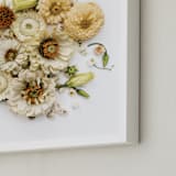 "Peaceful Heart" - Art Print in Garden Cream by Theresa Bear - Frame Close-up