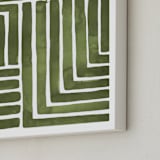 "Hard & Soft" - Art Print in Moss by Kristine Sarley - Frame Close-up
