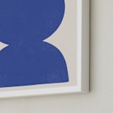 "Ceramic Vase Still Life" - Art Print in Brave Blue by Roseanne Kenny - Frame Close-up