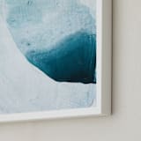 "Layered Shapes" - Art Print in Deep Teal by Rachel Kiser Smith - Frame Close-up