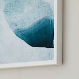 "Layered Shapes" - Art Print in Deep Teal by Rachel Kiser Smith - Frame Close-up