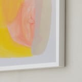 "Golden Now" - Art Print in yellow melon peach by Nell Waters Bernegger - Frame Close-up