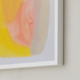 "Golden Now" - Art Print in yellow melon peach by Nell Waters Bernegger - Frame Close-up
