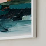 "Curacao" - Art Print in Turquoise blue by Caryn Owen - Frame Close-up