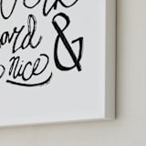 "Nice Work" - Art Print in White by Heather Francisco - Frame Close-up