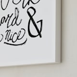 "Nice Work" - Art Print in White by Heather Francisco - Frame Close-up