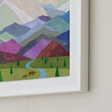 "Denali, Alaska" - Art Print in Majestic Purple by melanie mikecz - Frame Close-up