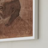 "Human One: Anton" - Art Print in Dark Coral by Colin Stuart - Frame Close-up