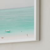 "Island Time" - Art Print in Caribbean Blue by Lindsay Madden - Frame Close-up