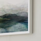 "Finding Balance No.2" - Art Print in Emerald by Karen Kardatzke - Frame Close-up