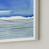 "Out To Sea I" - Art Print in Deep Blue by Chelsey Scott - Frame Close-up