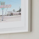 "66" - Art Print in vintage blue by Calais A Le Coq - Frame Close-up
