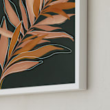 "Falling Fern" - Art Print in Jade by Julie Murray - Frame Close-up
