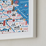 "I Love Chicago" - Art Print in Lake by Jordan Sondler - Frame Close-up