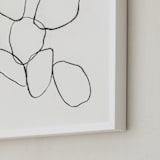 "Cactus Line Drawing" - Art Print in dusty white by Amanda Phelps - Frame Close-up