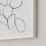 "Cactus Line Drawing" - Art Print in dusty white by Amanda Phelps - Frame Close-up