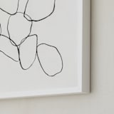 "Cactus Line Drawing" - Art Print in dusty white by Amanda Phelps - Frame Close-up