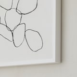 "Cactus Line Drawing" - Art Print in dusty white by Amanda Phelps - Frame Close-up