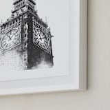 "Big Ben" - Art Print in Charcoal by Paul Berthelot - Frame Close-up