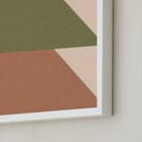 "Trapezoids" - Art Print in Vintage green by Elliot Stokes - Frame Close-up