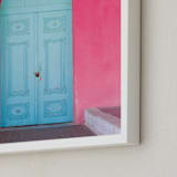 "Pandora's Door" - Art Print in Pink by Anna Argiropoulos - Frame Close-up
