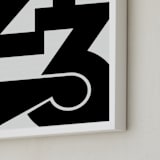 "LA  213" - Art Print in Black and White by Jennifer Morehead - Frame Close-up