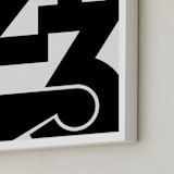 "LA  213" - Art Print in Black and White by Jennifer Morehead - Frame Close-up