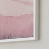 "Mountain Range" - Art Print in Beige Pink by Sadie Holden - Frame Close-up