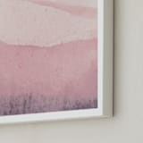 "Mountain Range" - Art Print in Beige Pink by Sadie Holden - Frame Close-up