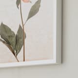 "a pink peony standing gracefully" - Art Print in vintage roseate by Qing Ji - Frame Close-up