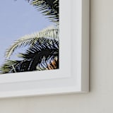 "Palm I" - Art Print in Sky Blue by Annie Montgomery - Frame Close-up
