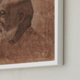 "Human One: Anton" - Art Print in Dark Coral by Colin Stuart - Frame Close-up