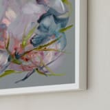 "Softening Ground" - Art Print in Dove Grey by Synnöve Seidman - Frame Close-up