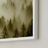 "Mystical Forest " - Art Print in Forest Olive by Uros Zagozen - Frame Close-up