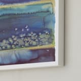 "Intergalactic 1" - Art Print in Moody Blue by Laura Rodil - Frame Close-up