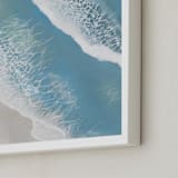 "Foam From Above" - Art Print in Sea Blue by Melanie Sutherland - Frame Close-up