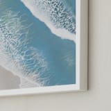 "Foam From Above" - Art Print in Sea Blue by Melanie Sutherland - Frame Close-up