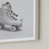 "Roller Skates " - Art Print in Powder by Cristiane - Frame Close-up