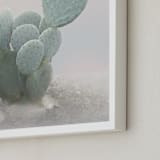 "Little Cactus" - Art Print in Pastel Green by Wilder California - Frame Close-up