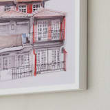 "Portugal" - Art Print in Unique Red by Viktoria Eperjesi - Frame Close-up