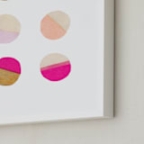 "Circling 1" - Art Print in Bright Pink by Kelly Nasuta - Frame Close-up