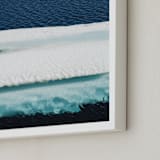 "Brush in turquoise" - Art Print in glacier teal by Van Tsao - Frame Close-up