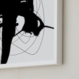 "synapse" - Art Print in Black and White by Ilana Greenberg - Frame Close-up